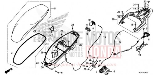 SIEGE/COMPARTIMENT A BAGAGES SH125ADN de 2022